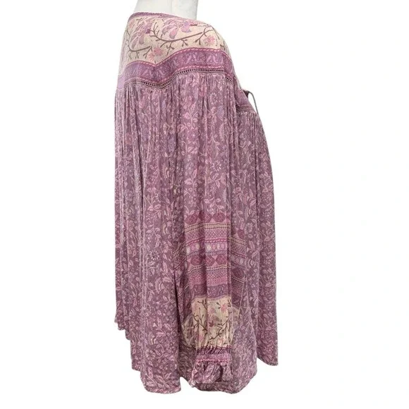 Spell & The Gypcy Collective Dahlia Mulberry Blouse Size XS Oversized Boho Pink - Picture 6 of 10